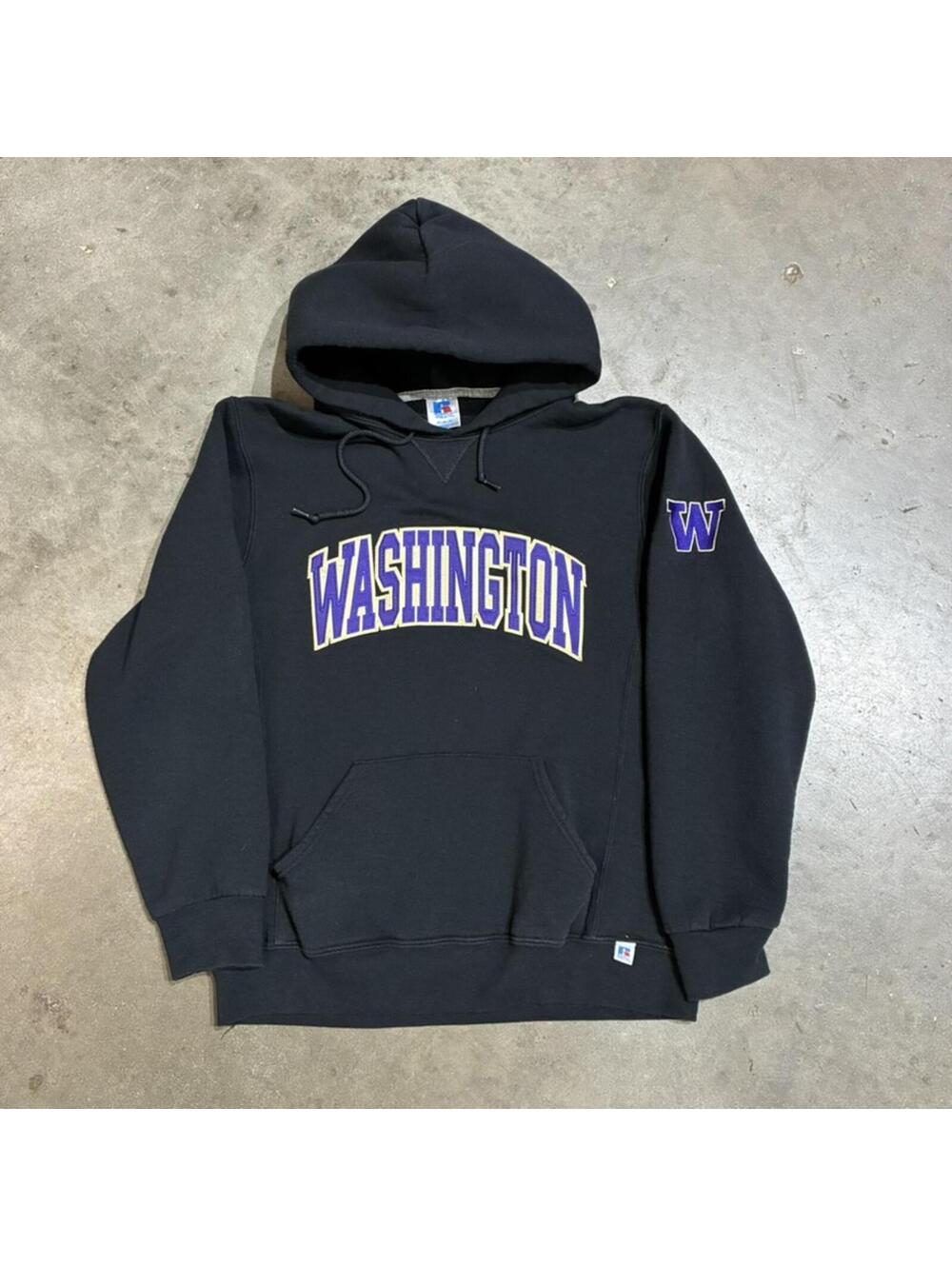 vintage WASHINGTON HUSKIES russell athletic hoodie m 21x25